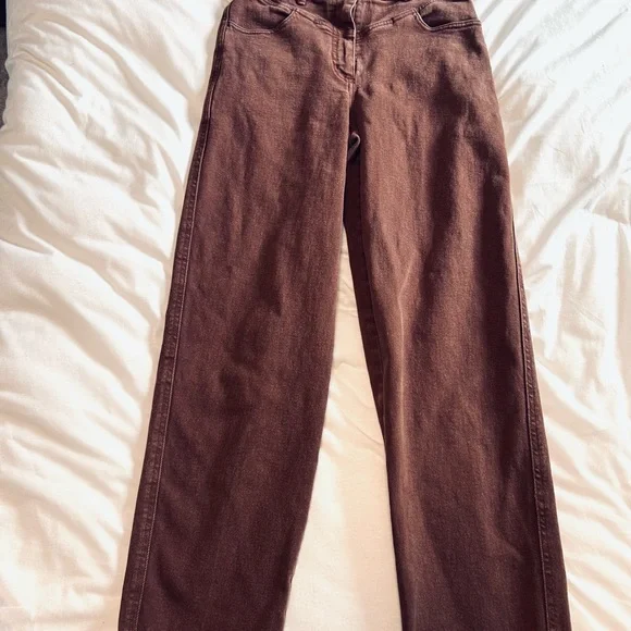 Wilfred Free Archer High Rise Brown Jeans size 6 - Picture 3 of 10